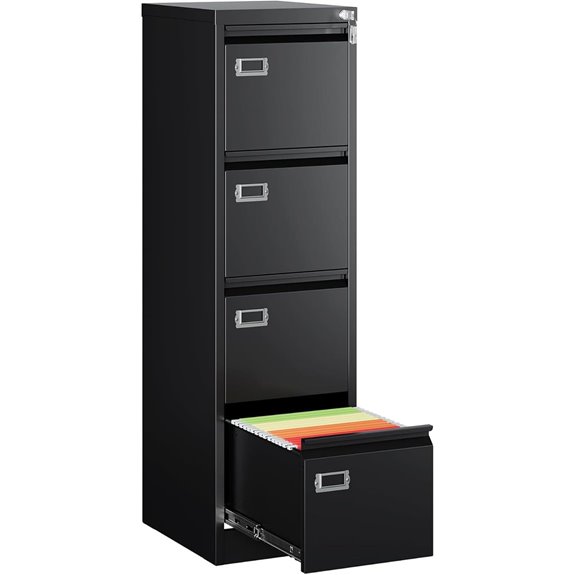 MIIKO 4-Drawer Lockable Metal Filing Cabinet