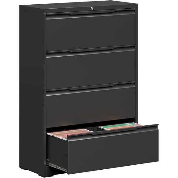 4-Drawer Lockable Metal File Cabinet for Office