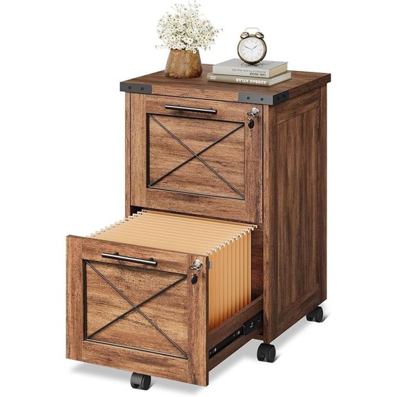 DEVAISE 2-Drawer Mobile File Cabinet with Lock