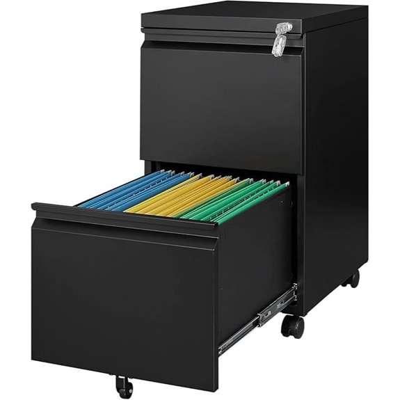 Letaya 2-Drawer Locking Mobile File Cabinet