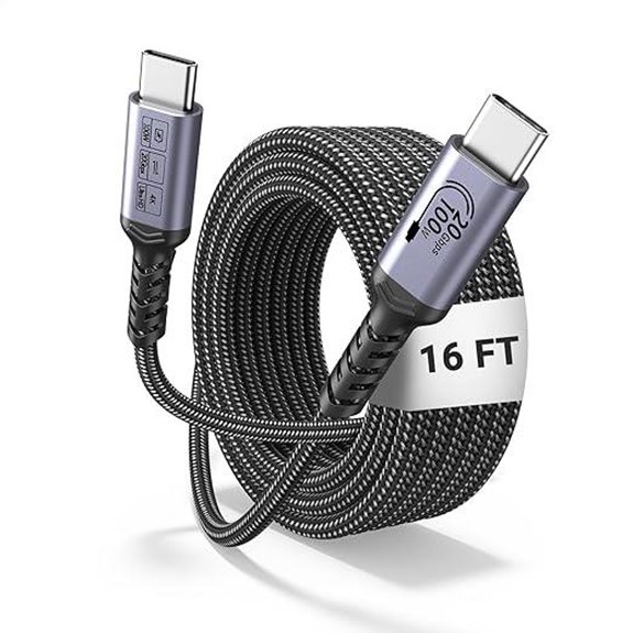 USB-C 16ft 100W Cable for iPhone MacBook Samsung