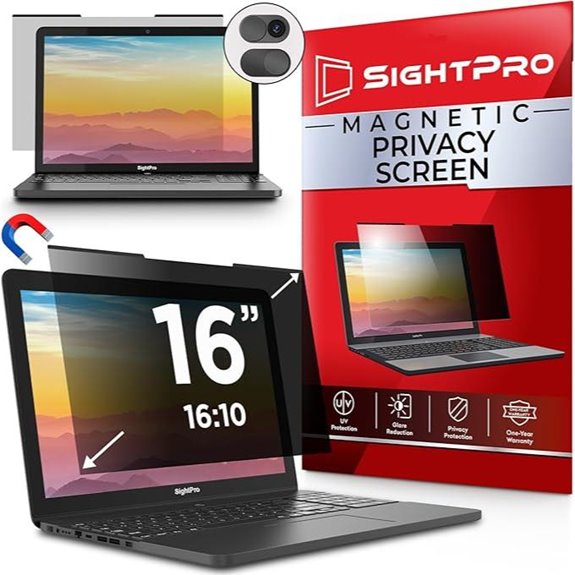 Magnetic Laptop Privacy Screen 16 Inch 16:10