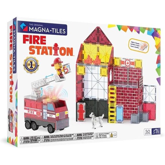 Magna-Tiles Fire Station 50-Piece Magnetic Building Set