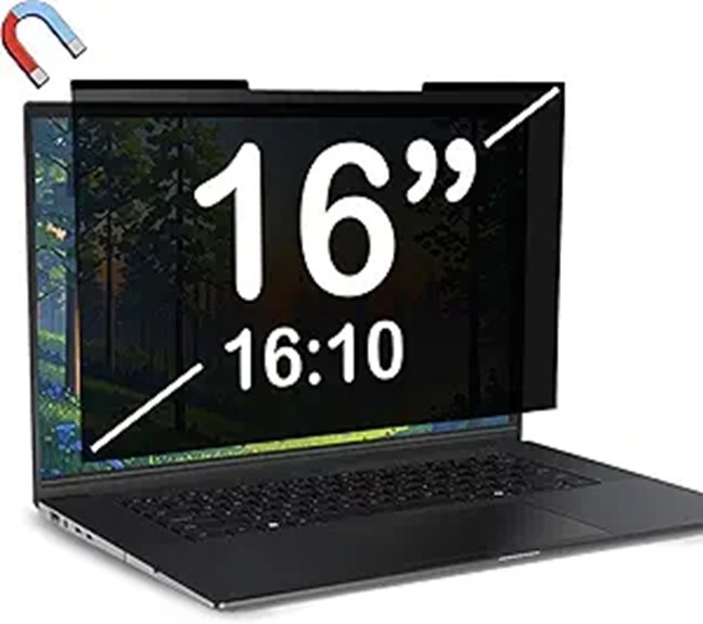 Magnetic Privacy Screen for 16-Inch Laptop Monitors