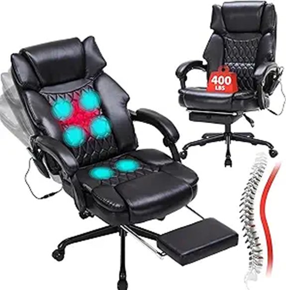 Massage Office Chair with Foot Rest and Vibration