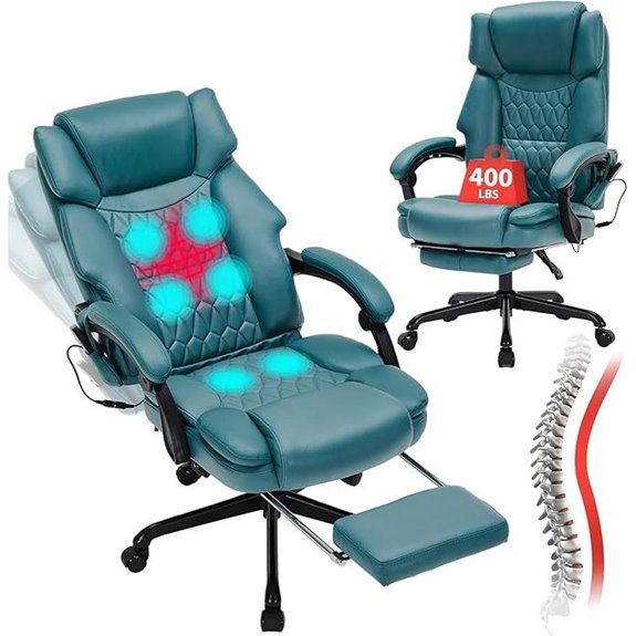 Massage Office Chair with Foot Rest and Vibration