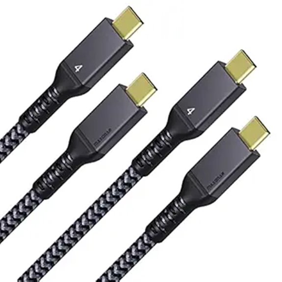 Maxonar 2-Pack 6.6Ft Thunderbolt 4 Cables (240W)