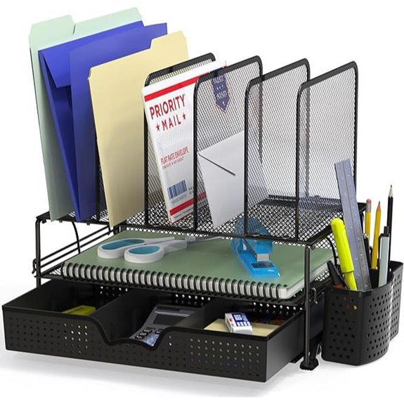 Simple Houseware Mesh Desk Organizer with Drawer