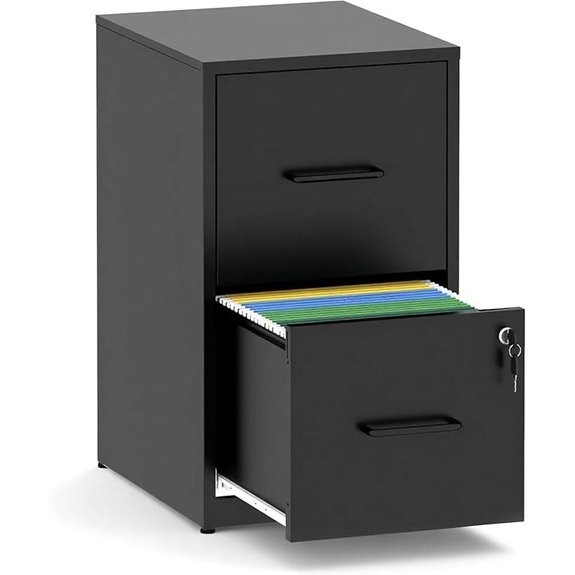 2-Drawer Locking Metal File Cabinet for Home Office