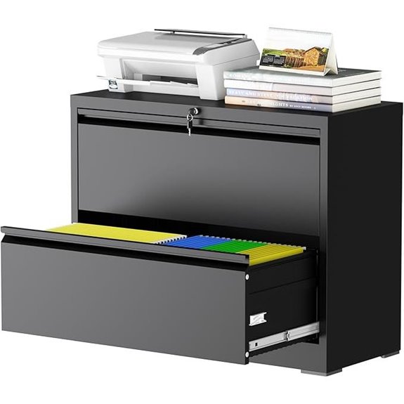 2-Drawer Locking Metal File Cabinet for Home Office