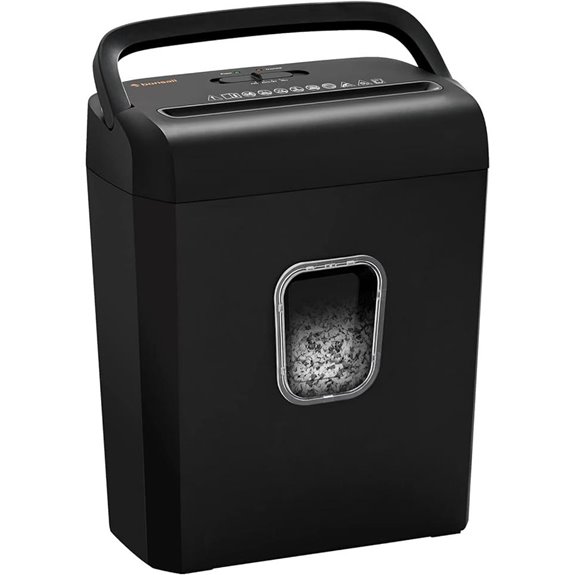 Bonsaii 6-Sheet Micro-Cut Shredder with Wastebasket
