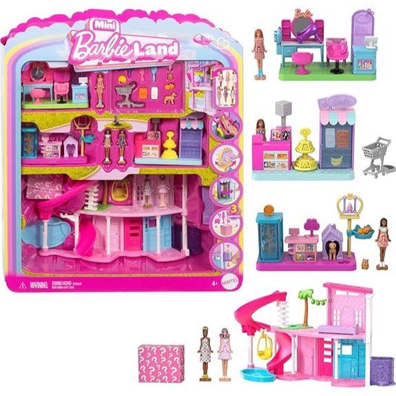 Barbie Mini Land DreamHouse & Playsets with Dolls