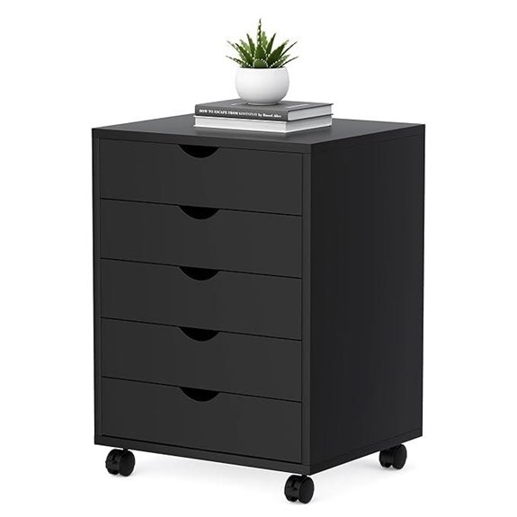 5-Drawer Mobile File Cabinet with Wheels