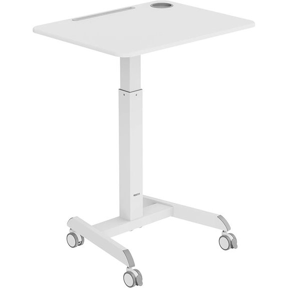 Mount-It! Adjustable Laptop Cart with Wheels