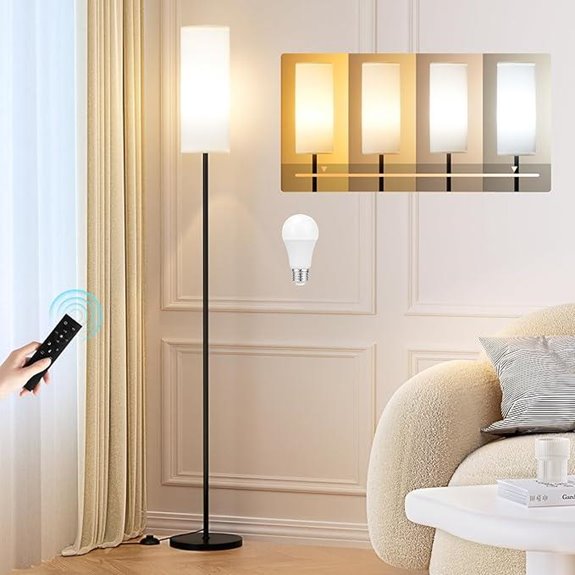 Ambimall 64 Modern Floor Lamp with Remote Control