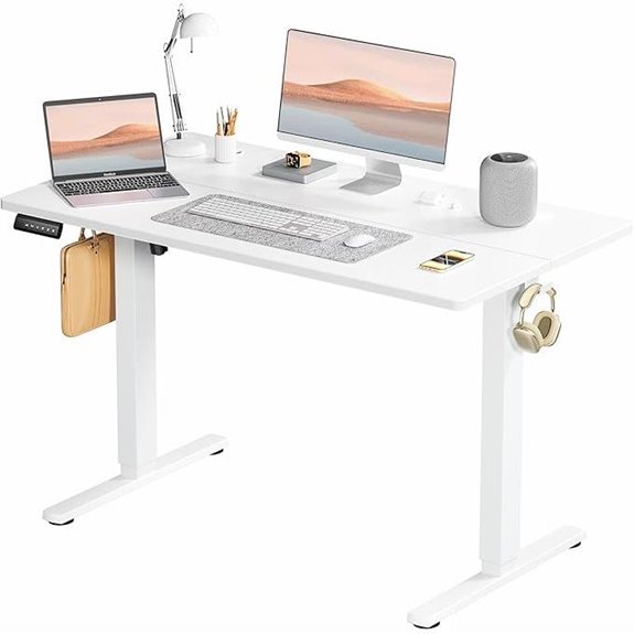 Smug Electric Standing Desk 48 Inch Modern White