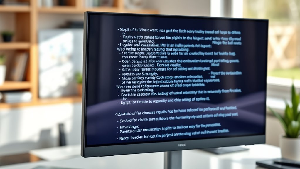 monitor selection for clear text