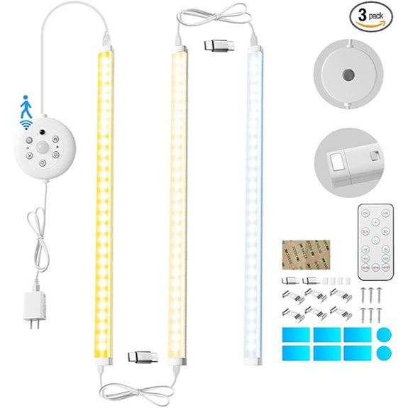 LED Cabinet Lights with Motion Sensor and Remote