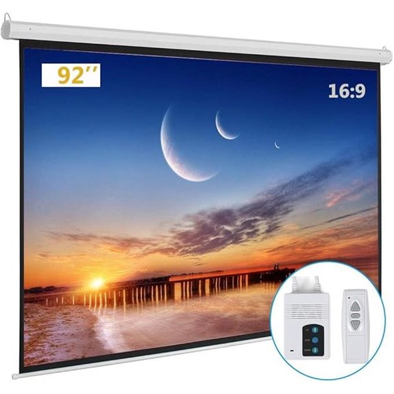 Motorized 92-Inch HD Projector Screen with Remote