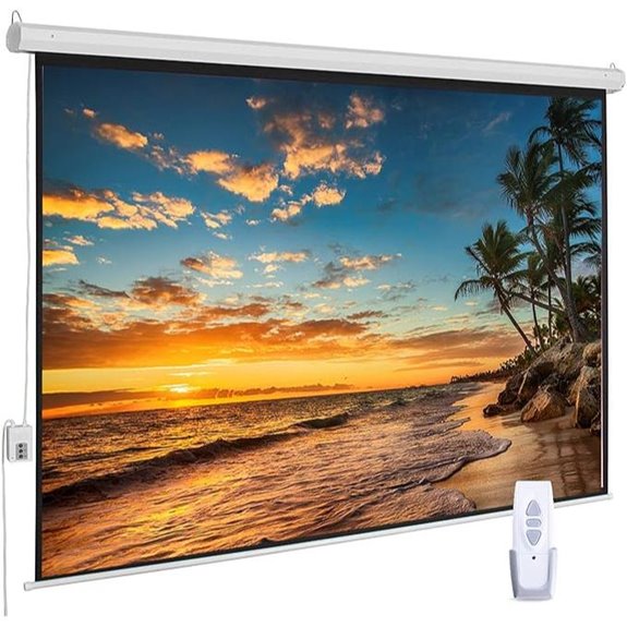 Motorized 120 Projector Screen with Remote