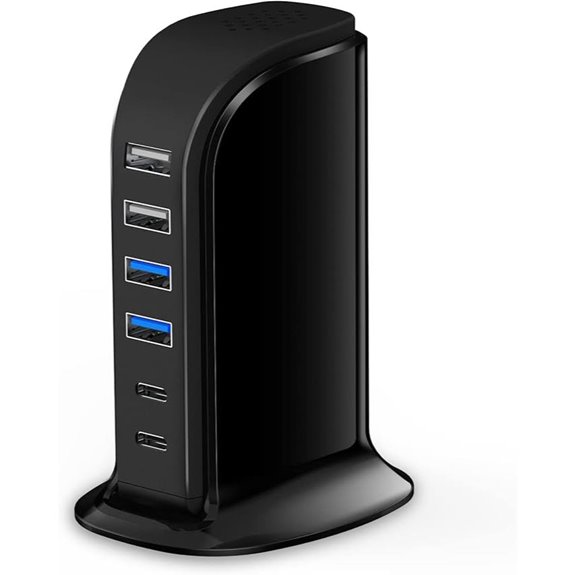 USB-C 45W Multi-Device Charging Station with 6 Ports