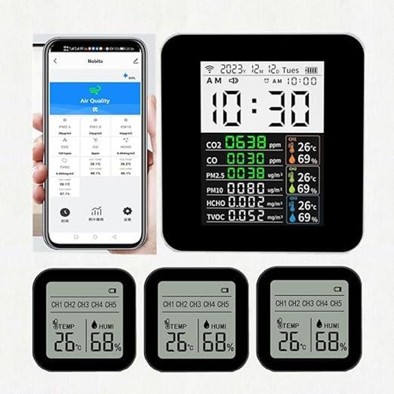 16-in-1 Smart Air Quality & Weather Monitor