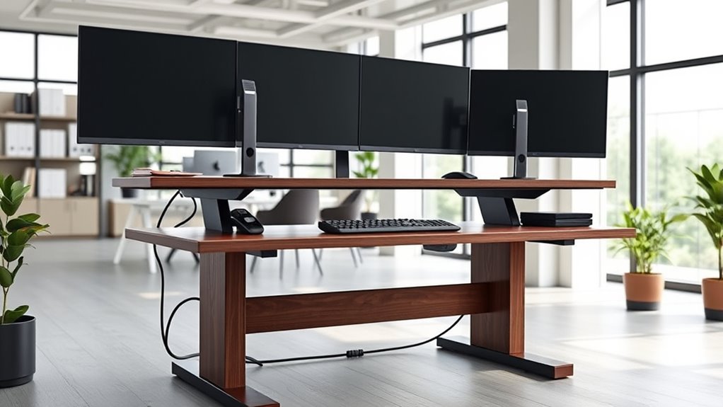 multi monitor standing desk factors