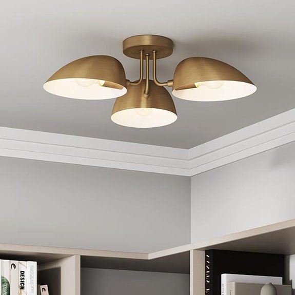 Nathan James Argo 3-Light Flush Ceiling Light