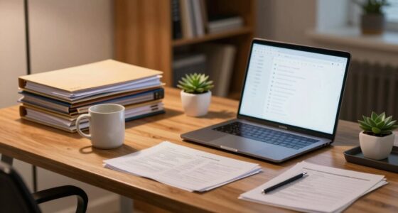nighttime desk organization