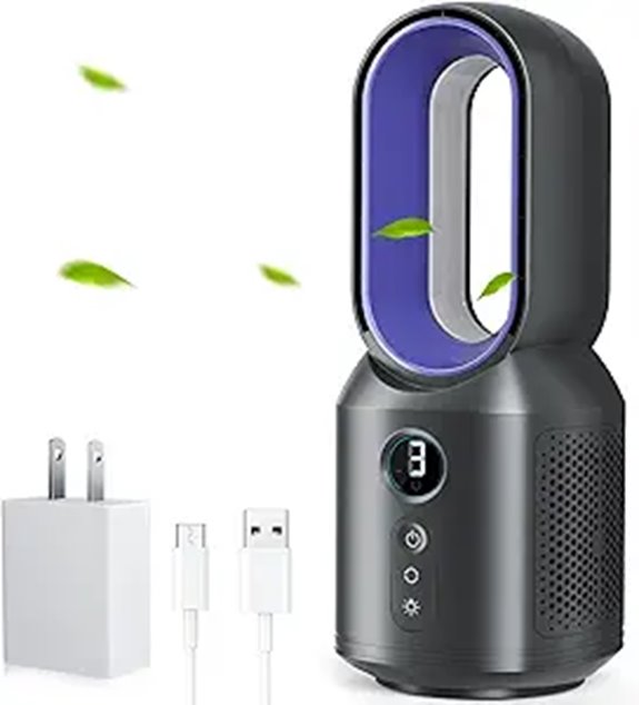 Let'me 13 Bladeless Desk Fan with Touch Controls