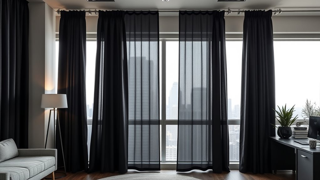 office blackout soundproof curtains