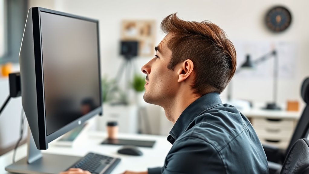 optimal monitor eye level