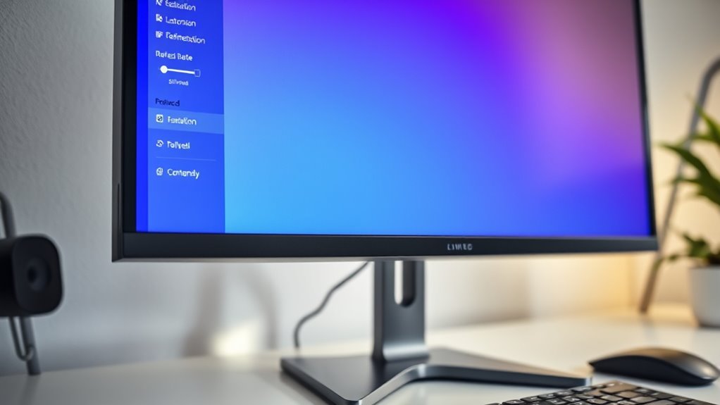 optimize display settings for comfort
