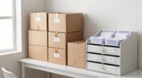 organize boxes and receipts