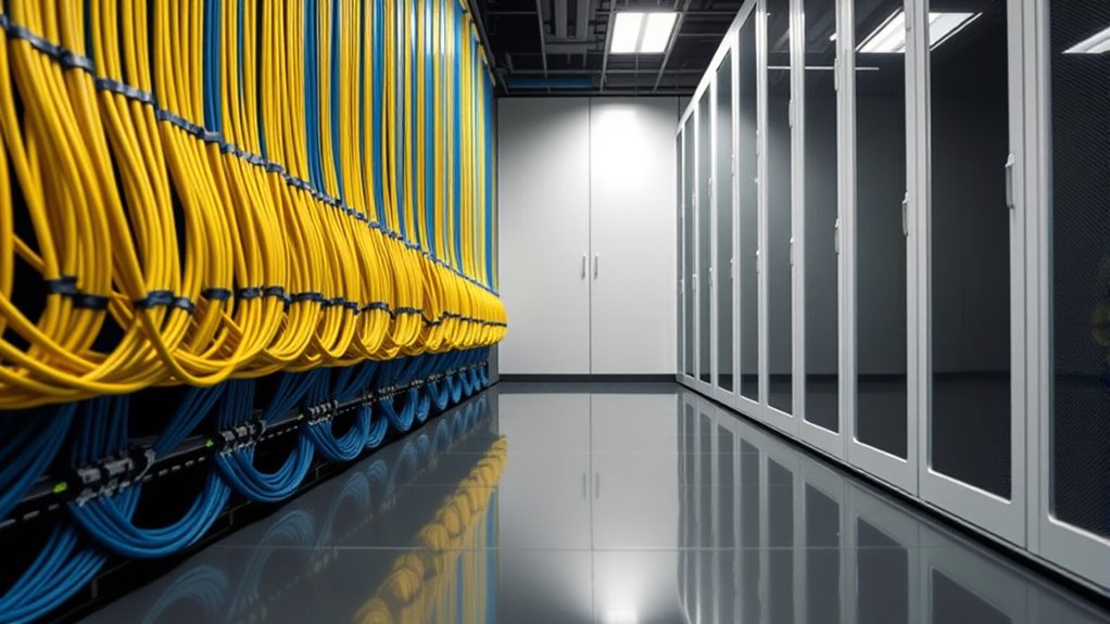 organize cables along pathways