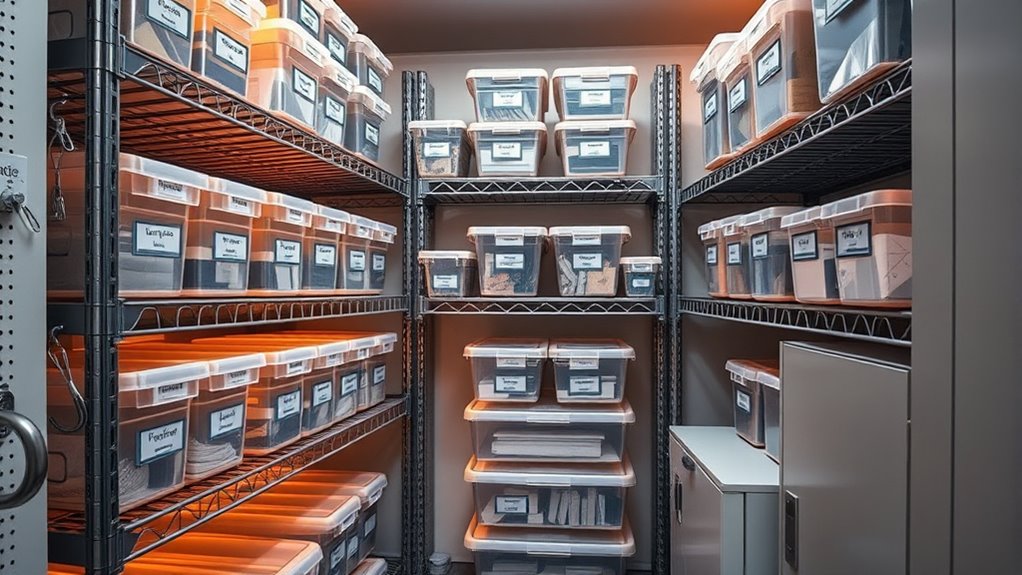 organize label lock store