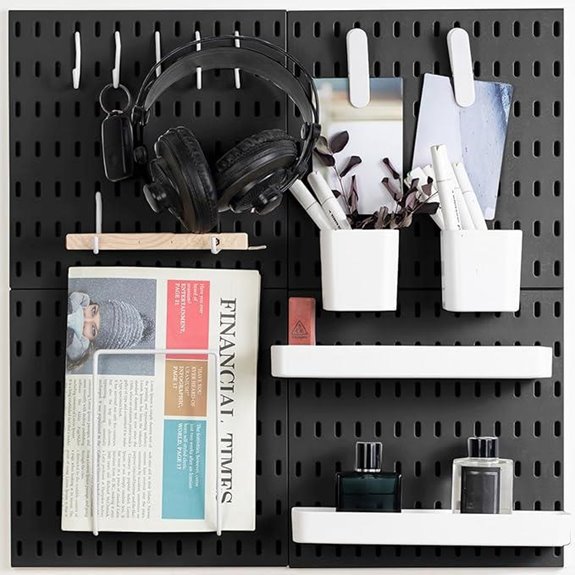 Pegboard Wall Organizer Kit with Accessories