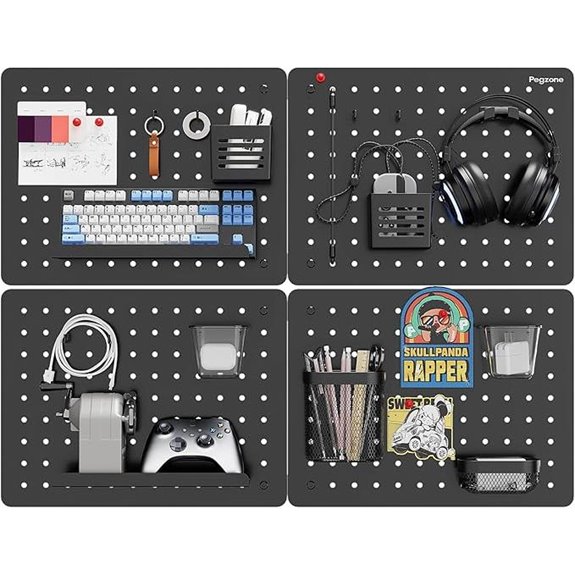 Pegboard Wall Organizer Kit with 21 Accessories