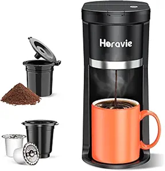 Single Serve Coffee Maker with Brew Sizes and Reminder