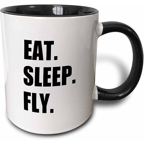Eat Sleep Fly Mug for Pilots and Flight Crew