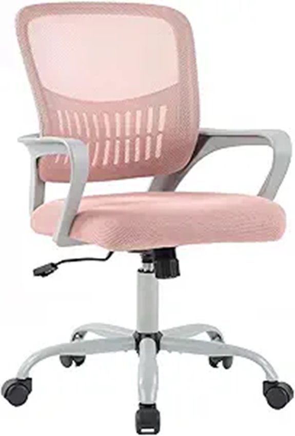 pink ergonomic office chair