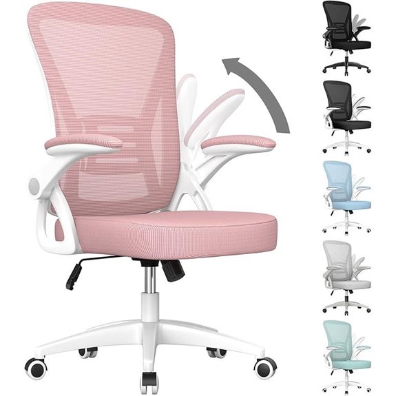 Naspaluro Ergonomic Mesh Office Chair Pink