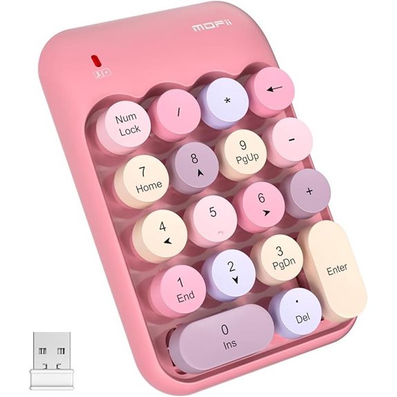MOFII Wireless Numeric Keypad Pink 18 Keys