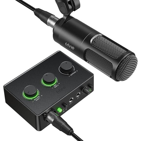 FIFINE Podcast Kit with Microphone and Audio Mixer