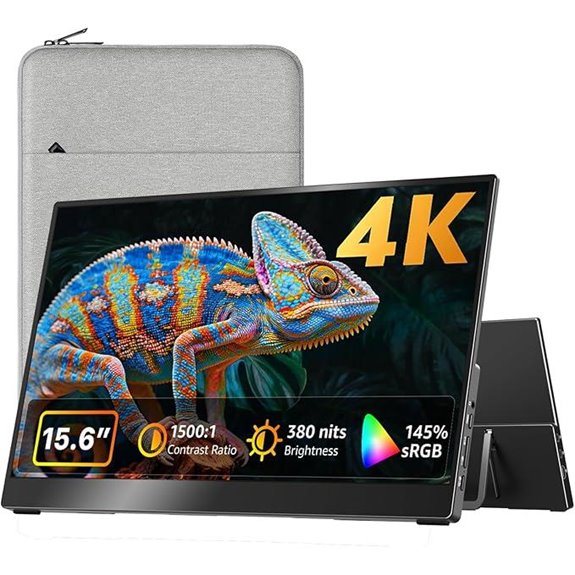 Portable 15.6 4K UHD Monitor with Speakers