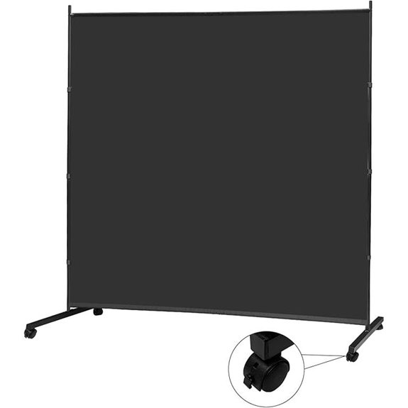 MAYOLIAH 71”W Portable Room Divider on Wheels