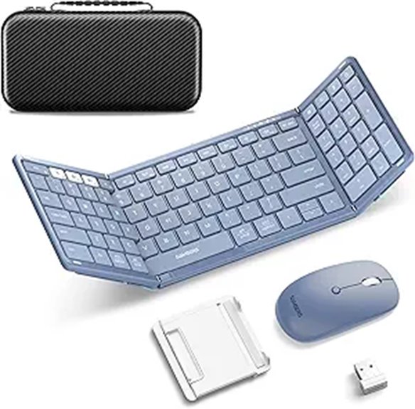 Samsers Foldable Bluetooth Keyboard & Wireless Mouse