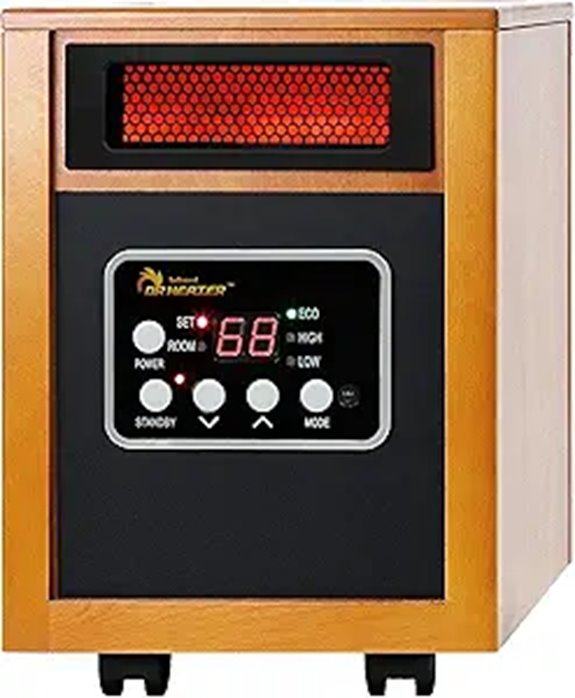 Dr Infrared Portable Space Heater 1500W Cherry