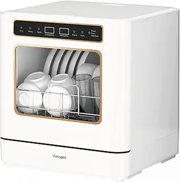 Countertop Portable Dishwasher with 4 Modes and Disinfection