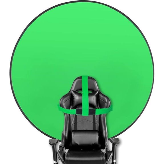 Portable Green Screen Chair with Stand and Foldable Backdrop